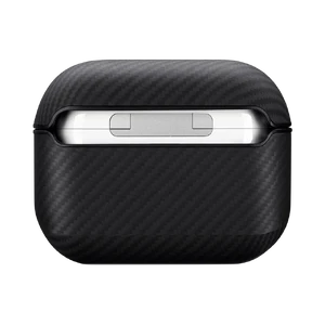 Противоударный чехол Pitaka MagEZ Twill 600D Black/Grey для AirPods 3 - Фото 3