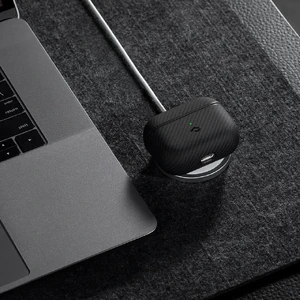 Противоударный чехол Pitaka MagEZ Twill 600D Black/Grey для AirPods 3 - Фото 11