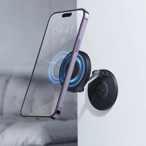 Магнитный MagSafe держатель для телефона Baseus MagPro Mount 180° Black на липучке - Фото 4