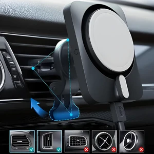 Магнитный автодержатель MagSafe с беспроводной зарядкой ESR Car Charger CryoBoost 15W для iPhone с охлаждением - Фото 7