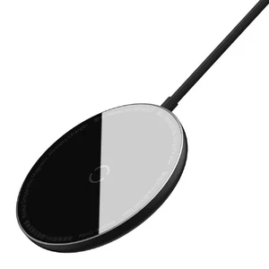 Беспроводная зарядка MagSafe Baseus Simple Mini Magnetic Induction Black 15W для iPhone 15 | 14 | 13 | 12 - Фото 2