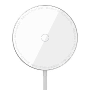 Беспроводная зарядка MagSafe Baseus Simple Mini Magnetic Induction White 15W для iPhone 13 | 12