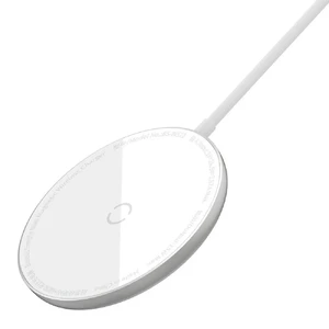 Бездротова зарядка MagSafe Baseus Simple Mini Magnetic Induction White 15W для iPhone 15 | 14 | 13 | 12 - Фото 2