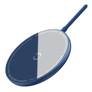 Беспроводная зарядка MagSafe Baseus Simple Mini Magnetic Induction Blue 15W для iPhone 15 | 14 | 13 | 12 - Фото 2
