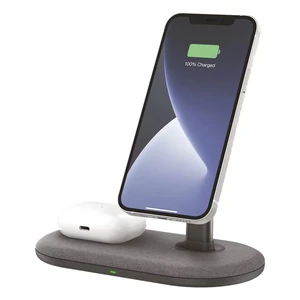 Док-станція MOMAX Q. Mag Dual Magnetic Wireless Charging Stand MagSafe для iPhone | AirPods - Фото 2