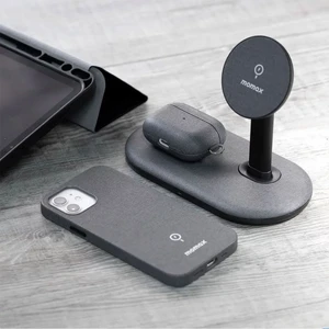 Док-станція MOMAX Q. Mag Dual Magnetic Wireless Charging Stand MagSafe для iPhone | AirPods - Фото 5