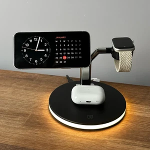 Док-станция MagSafe iLoungeMax Magnetic Wireless Charger 3 in 1 Black для iPhone | Apple Watch | AirPods - Фото 4