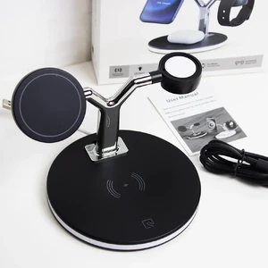 Док-станция MagSafe iLoungeMax Magnetic Wireless Charger 3 in 1 Black для iPhone | Apple Watch | AirPods - Фото 6