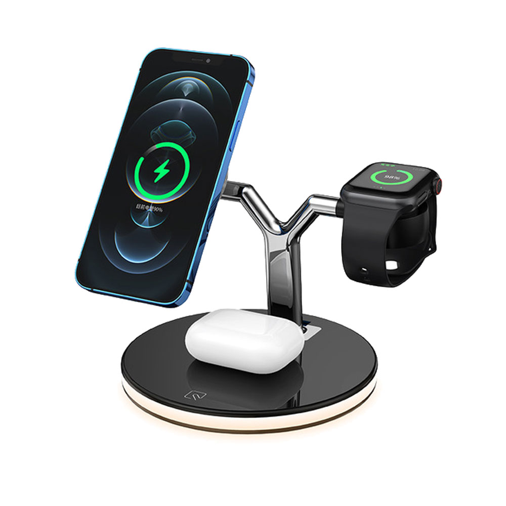 Док-станция MagSafe iLoungeMax Magnetic Wireless Charger 3 in 1 Black для iPhone | Apple Watch | AirPods