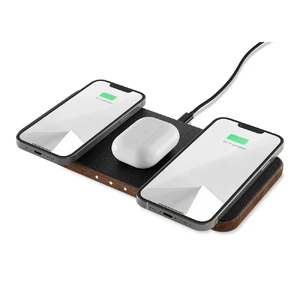 Док-станція Woodcessories Multipad 3-in-1 Wireless Charging Station Walnut 30W