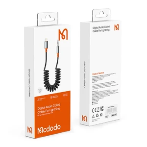 Адаптер (перехідник) Mcdodo Digital Audio Coiled Lightning to DC3.5 (1.8 m) - Фото 3