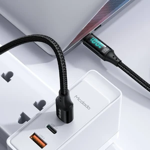 Нейлоновый кабель с дисплеем Mcdodo PD 100W USB-C to USB-C Digital HD (1.2 m) - Фото 3