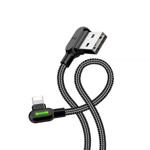 Двухсторонний зарядный кабель для iPhone | iPad Mcdodo 90° UCB to Lightning с LED-индикацией 3m - Фото 2