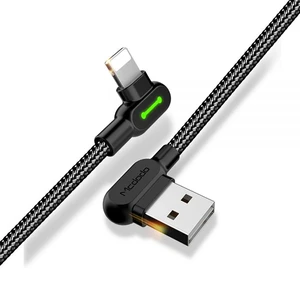 Двухсторонний зарядный кабель для iPhone | iPad Mcdodo 90° UCB to Lightning с LED-индикацией 3m - Фото 3