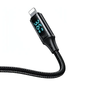 Нейлоновый кабель с дисплеем Mcdodo PD 36W USB-C to Lightning Digital Display (1.2m) - Фото 2