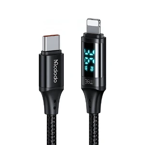 Нейлоновый кабель с дисплеем Mcdodo PD 36W USB-C to Lightning Digital Display (1.2m) - Фото 4