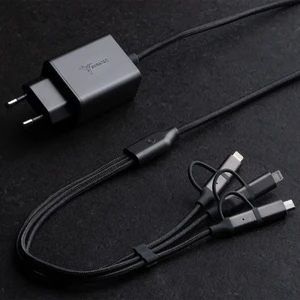 Быстрая GaN зарядка AyraTec Infinity Charger 65W 3xUSB-C + 2 x Lightning + Micro-USB - Фото 4