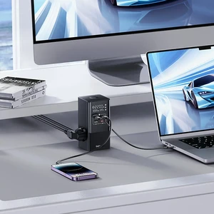 Мережевий подовжувач зі швидкою зарядкою Baseus PowerCombo 100W, AC + USB A + USB Type-C + PD - Фото 3
