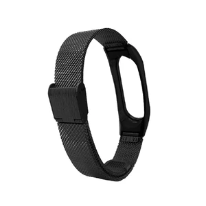 Металевий ремінець міланське плетіння для фітнес-браслета iLoungeMax Xiaomi Mi Band 3 Black - Фото 3