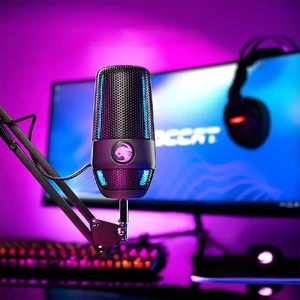 Мікрофон для стрімінгу і подкастів ROCCAT Torch USB з RGB-підсвіткою та індикатором для запису - Фото 5