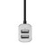 Автозарядка с удлинителем Momax UC6 Dual USB Extension Hub Silver - Фото 5