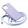 Силиконовый чехол с ремешком Momax CrossBody Purple для iPhone 13 - Фото 2