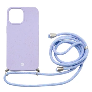 Силіконовий чохол з ремінцем Momax CrossBody Purple для iPhone 13 Pro MLAP21M1U - Фото 1