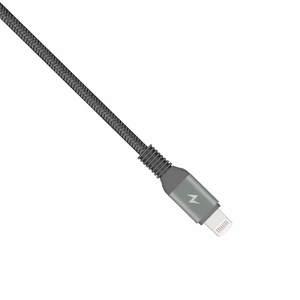 Нейлоновый кабель Momax Elite Link Triple-Braided Black Lightning to USB 2m (MFI) - Фото 5