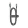 Нейлоновий кабель Momax Elite Link Triple-Braided Black Lightning to USB 1.2m (MFI) DL11D - Фото 1