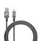 Нейлоновий кабель Momax Elite Link Triple-Braided Black Lightning to USB 1.2m (MFI) - Фото 2