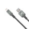 Нейлоновий кабель Momax Elite Link Triple-Braided Black Lightning to USB 1.2m (MFI) - Фото 4