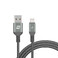 Нейлоновый кабель Momax Elite Link Triple-Braided Black Lightning to USB 1.2m (MFI) - Фото 3