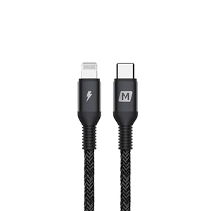 Нейлоновий кабель Momax Elite Link USB-C to Lightning 1.2m Black (MFI)