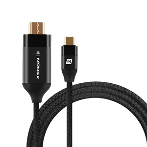 Нейлоновый кабель Momax Elite Link Black USB Type-C to HDMI 2m - Фото 2