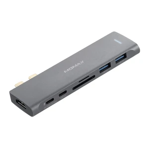 Хаб (адаптер) Momax One Link 7-in-1 Dual USB-C Hub для MacBook