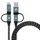 Кабель Momax OneLink DC12 4 in 1 USB | USB Type-C to Micro-USB | USB Type-C Black 1.2m DC12D - Фото 1