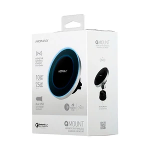 Магнітний автотримач з бездротовою зарядкою Momax Q.Mount CM10 + автозарядка Momax UC7A - Фото 9
