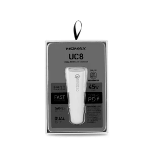 Швидка автозарядка Momax UC8 White - Фото 9