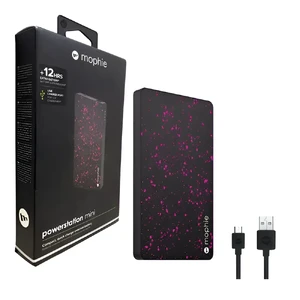 Компактний бюджетний міні повербанк Mophie Powerstation Mini Magenta для iPhone 3000mAh, з індикатором заряду - Фото 6