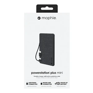 Повербанк Mophie Powerstation Plus Mini 4060mAh Black с кабелем Lightning | Micro-USB - Фото 3