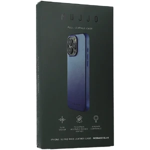 Синій шкіряний чохол Mujjo Full Leather Case MagSafe для iPhone 16 Pro Max - Фото 10