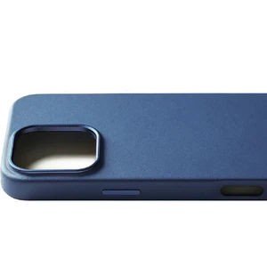 Синій шкіряний чохол Mujjo Full Leather Case MagSafe для iPhone 16 Pro Max - Фото 3
