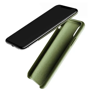 Кожаный чехол MUJJO Full Leather Case Olive для iPhone X | XS - Фото 3