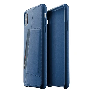 Шкіряний чохол з відділенням для карт MUJJO Full Leather Wallet Case Monaco Blue для iPhone XS Max MUJJO-CS-102-BL - Фото 1