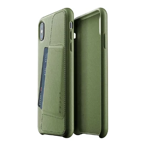 Кожаный чехол с отделением для карт MUJJO Full Leather Wallet Case Olive для iPhone XS Max MUJJO-CS-102-OL - Фото 1