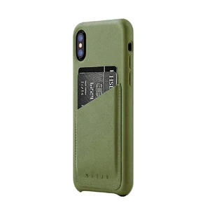 Кожаный чехол MUJJO Leather Wallet Case Olive для iPhone X | XS MUJJO-CS-092-OL - Фото 1