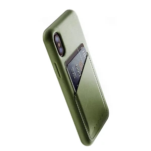 Кожаный чехол MUJJO Leather Wallet Case Olive для iPhone X | XS - Фото 2