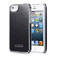 Черная кожаная накладка iCarer Electroplating для iPhone 5/5S/SE  - Фото 1