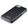 Черная кожаная накладка iCarer Electroplating для iPhone 5/5S/SE - Фото 2