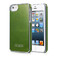 Зеленая кожаная накладка iCarer Electroplating для iPhone 5/5S/SE  - Фото 1